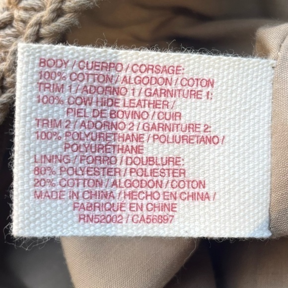 Lucky Brand Hobo Bag Natural‎ Cotton Slouchy Hippie Purse Tassel Indie Satchel - Picture 12 of 12